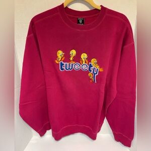 VTG 90’s Warner Bros Tweety Bird Crew Neck Sweatshirt Size Med Pullover RN82871